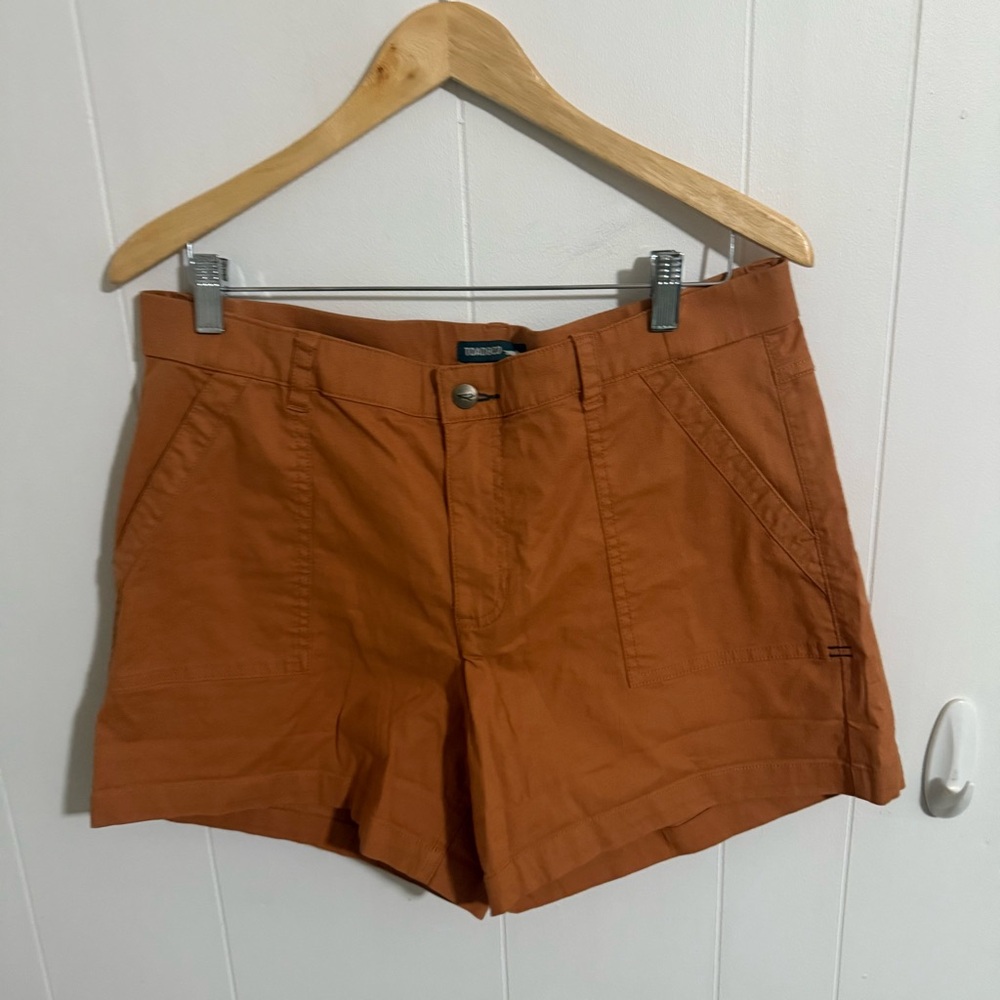 Toad&Co Women's High Waist Orange Shorts